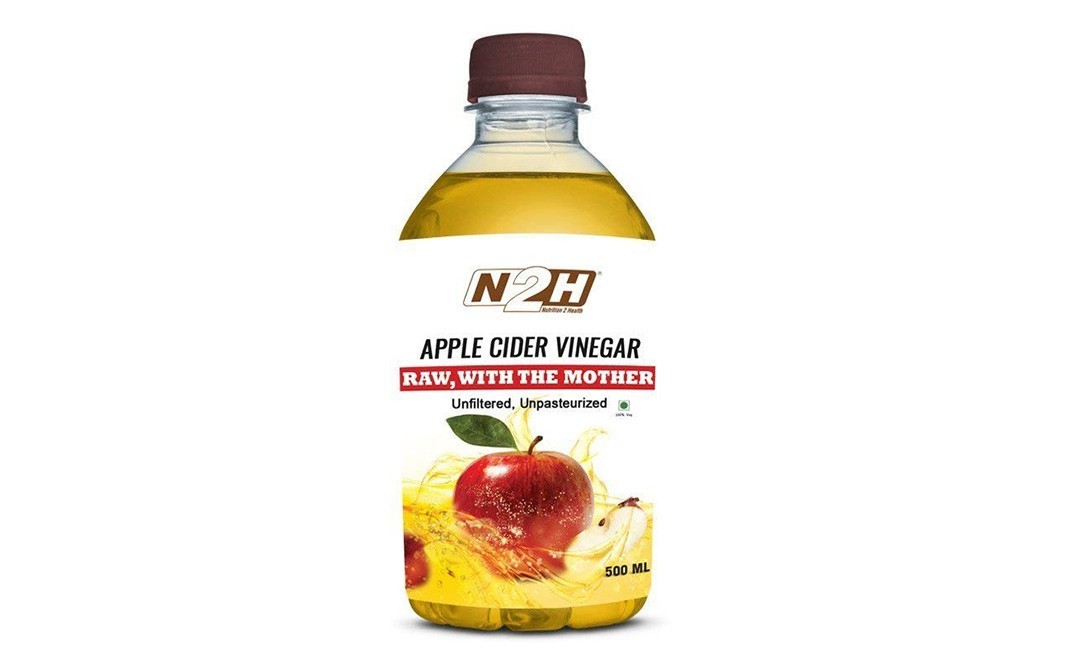 N2H Apple Cider Vinegar Raw, With The Mother   Bottle  500 millilitre